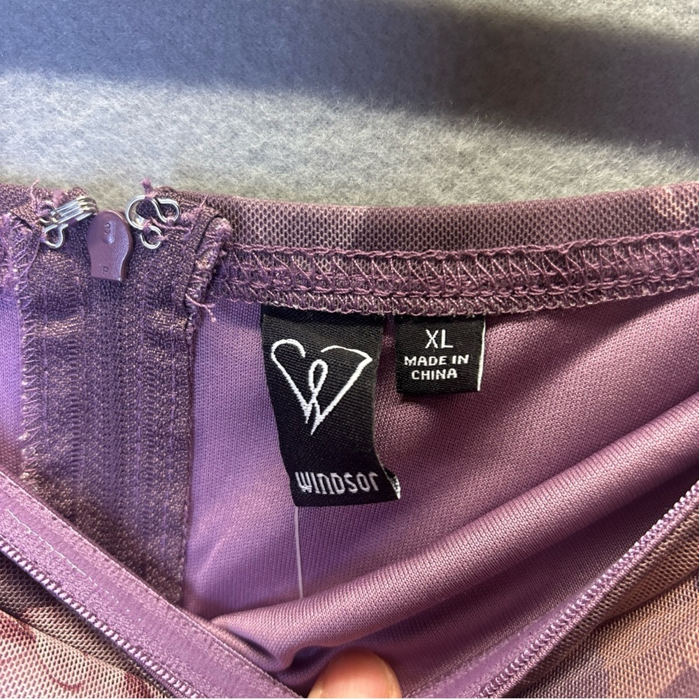 Windsor Strapless Dress with Floral Pattern in Purple and Pink - Picture 2 of 10